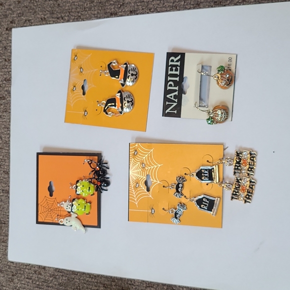 Napier Jewelry - FREE IF BUNDLED. Lot of 8 Pair Fun Halloween Earrings